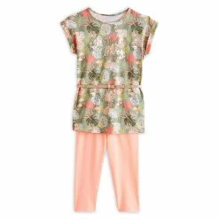 Promo ???? IN EXTENSO Ensemble Jersey Tunique + Legging Avec Ceinture Fille ????