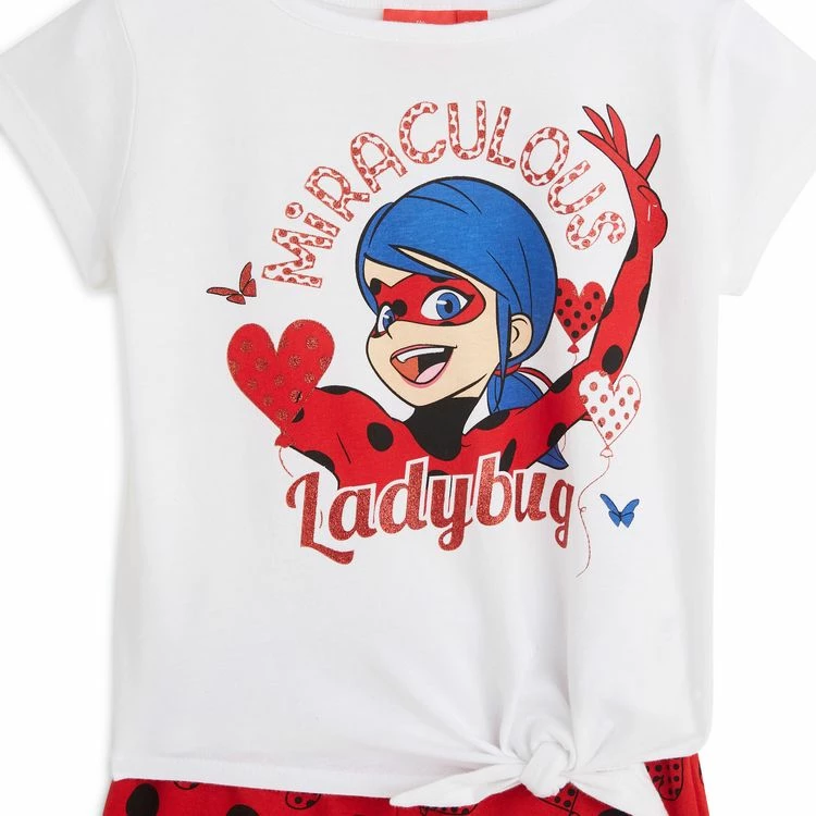Offres 👍 Miraculous Pyjashort Lady Bug Fille 🥰 4 Offres 👍 Miraculous Pyjashort Lady Bug Fille 🥰 – Image 2