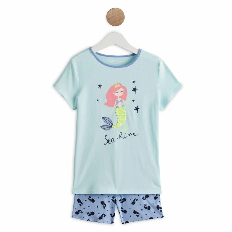 Vente flash 🥰 IN EXTENSO Pyjashort Sirène à Sequins Fille 😀 3 Vente flash 🥰 IN EXTENSO Pyjashort Sirène à Sequins Fille 😀