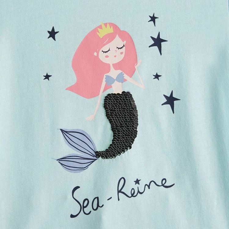 Vente flash 🥰 IN EXTENSO Pyjashort Sirène à Sequins Fille 😀 4 Vente flash 🥰 IN EXTENSO Pyjashort Sirène à Sequins Fille 😀 – Image 2