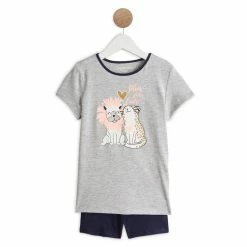 Promo 🎁 IN EXTENSO Pyjashort Félin Fille 🧨