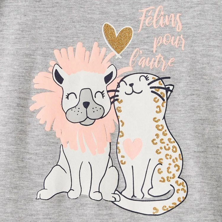 Promo 🎁 IN EXTENSO Pyjashort Félin Fille 🧨 4 Promo 🎁 IN EXTENSO Pyjashort Félin Fille 🧨 – Image 2