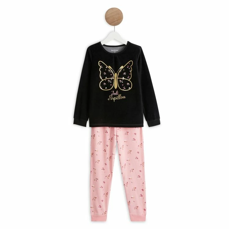 Tout neuf 🌟 IN EXTENSO Pyjama Velours Papillon Fille 👏 3 Tout neuf 🌟 IN EXTENSO Pyjama Velours Papillon Fille 👏
