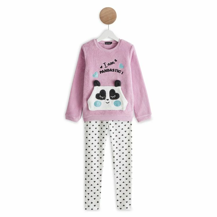 Promo 😉 IN EXTENSO Pyjama Peluche Panda Fille 🌟 3 Promo 😉 IN EXTENSO Pyjama Peluche Panda Fille 🌟