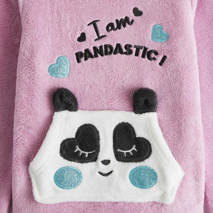 Promo 😉 IN EXTENSO Pyjama Peluche Panda Fille 🌟 4 Promo 😉 IN EXTENSO Pyjama Peluche Panda Fille 🌟 – Image 2