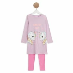 De gros 😍 IN EXTENSO Chemise De Nuit + Legging Licorne Fille 😀