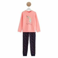 Grosses soldes 🔔 IN EXTENSO Ensemble Pyjama Licorne Fille 🌟