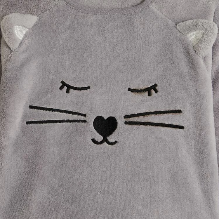 Nouveau 😉 IN EXTENSO Pyjama Peluche Chat Fille 🧨 4 Nouveau 😉 IN EXTENSO Pyjama Peluche Chat Fille 🧨 – Image 2