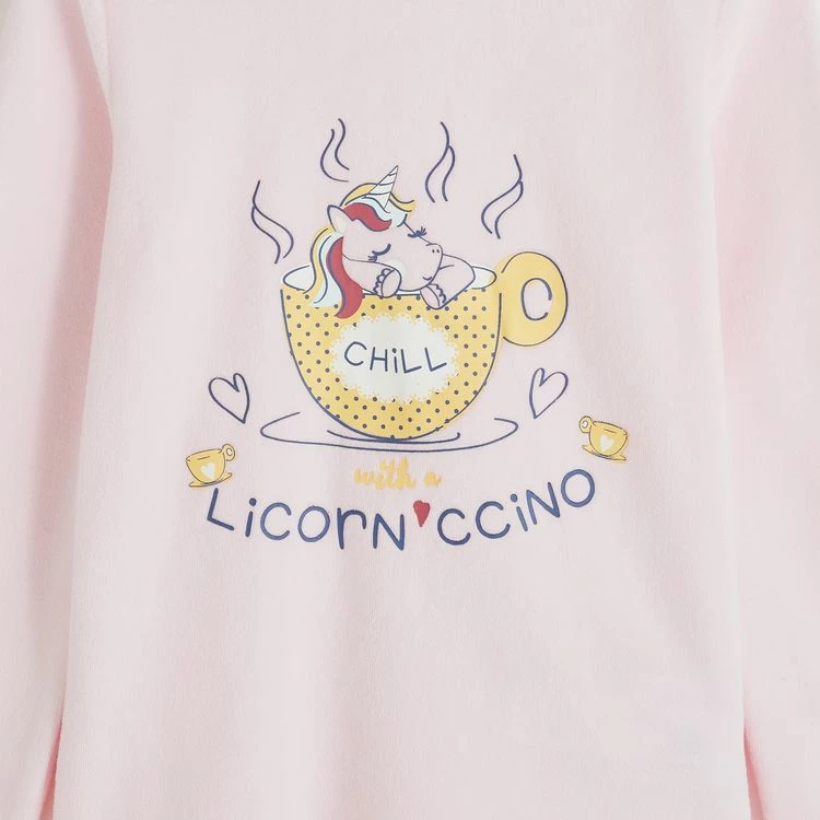 Sortie 😀 IN EXTENSO Pyjama Velours Licorne Fille 😀 4 Sortie 😀 IN EXTENSO Pyjama Velours Licorne Fille 😀 – Image 2