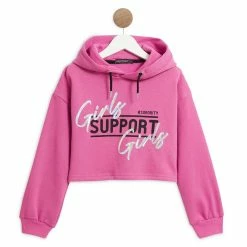 Coupon 👏 IN EXTENSO Sweat Court à Capuche Fille Collection Ado 🎉