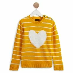 Les meilleures critiques de 🎉 IN EXTENSO Pull Mousseux à Rayures Coeurs Fille 😉