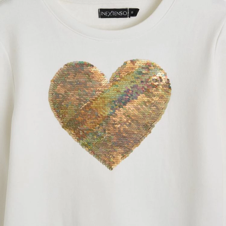 Acheter 🎉 IN EXTENSO Sweat Manches Longues Col Rond Coeur à Sequins Fille 🔥 4 Acheter 🎉 IN EXTENSO Sweat Manches Longues Col Rond Coeur à Sequins Fille 🔥 – Image 2