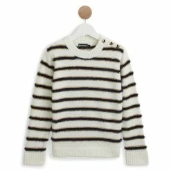 Coupon 🌟 IN EXTENSO Pull Mousseux à Rayures Fille ✨