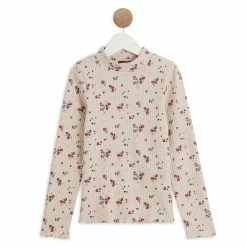 Tout neuf ✔️ IN EXTENSO Sous Pull Gratte à Fleurs Fille 👍