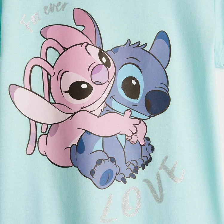 Promo 💯 LILO ET STITCH T-shirt Manches Courtes Fille ✨ 4 Promo 💯 LILO ET STITCH T-shirt Manches Courtes Fille ✨ – Image 2