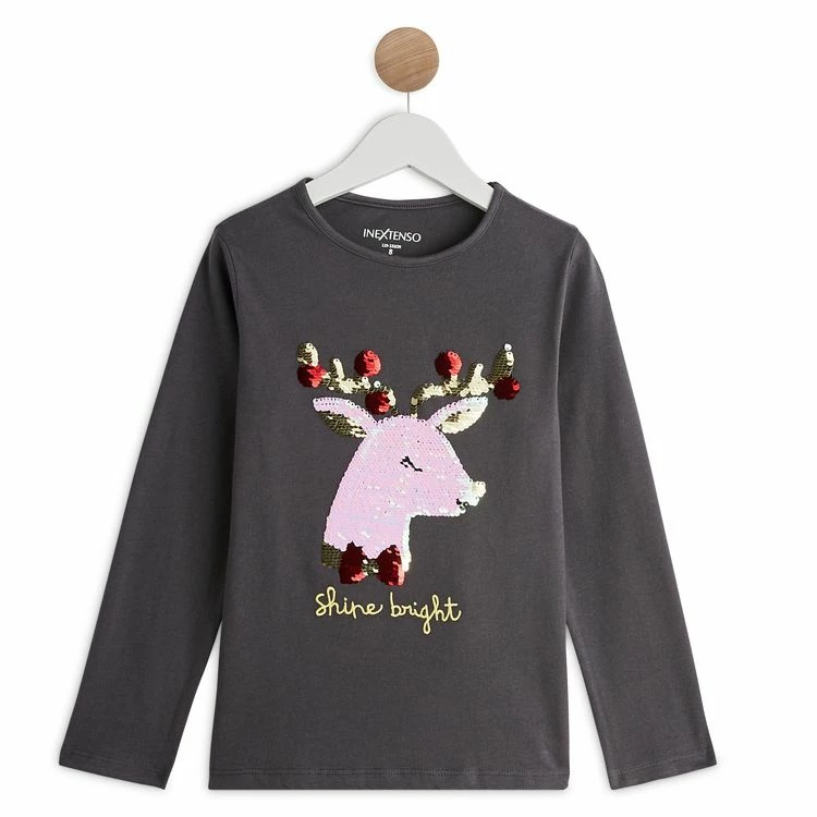 Le moins cher 😉 IN EXTENSO T-shirt Manches Longues Renne De Noël à Sequins Reversibles Fille ✔️ 3 Le moins cher 😉 IN EXTENSO T-shirt Manches Longues Renne De Noël à Sequins Reversibles Fille ✔️
