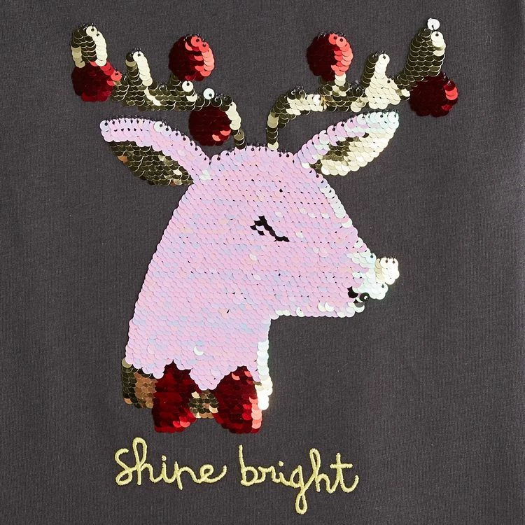 Le moins cher 😉 IN EXTENSO T-shirt Manches Longues Renne De Noël à Sequins Reversibles Fille ✔️ 4 Le moins cher 😉 IN EXTENSO T-shirt Manches Longues Renne De Noël à Sequins Reversibles Fille ✔️ – Image 2