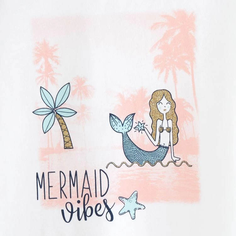 Meilleur prix 💯 IN EXTENSO T-shirt Manches Courtes Sirène Fille 🌟 4 Meilleur prix 💯 IN EXTENSO T-shirt Manches Courtes Sirène Fille 🌟 – Image 2