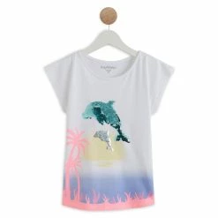 Meilleure vente ⌛ IN EXTENSO T-shirt Manches Courtes à Sequins Fille 🧨