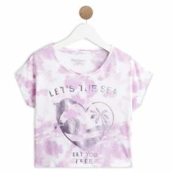 Remise ✔️ IN EXTENSO T-shirt Manches Courtes Cropped Collection Ado Fille 🎉