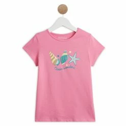 De gros ✔️ IN EXTENSO T-shirt Manches Courtes Coquillages Fille 🔥