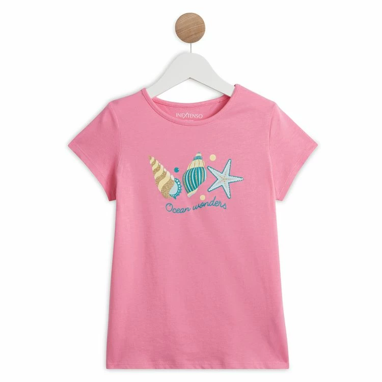 De gros ✔️ IN EXTENSO T-shirt Manches Courtes Coquillages Fille 🔥 3 De gros ✔️ IN EXTENSO T-shirt Manches Courtes Coquillages Fille 🔥