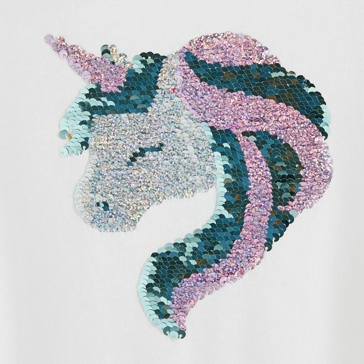 Vente flash 👏 IN EXTENSO T-shirt Manches Courtes Licorne à Sequins Réversibles Fille 🌟 4 Vente flash 👏 IN EXTENSO T-shirt Manches Courtes Licorne à Sequins Réversibles Fille 🌟 – Image 2