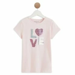 Remise 👏 IN EXTENSO T-shirt Manches Courtes à Sequins Réversibles Fille ⭐