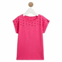 Meilleur prix 🎁 IN EXTENSO T-shirt Manches Courtes Bi-matière Fille ❤️