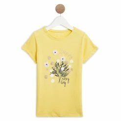 Le moins cher 🧨 IN EXTENSO T-shirt Manches Courtes Avec Fleurs Fille ✔️