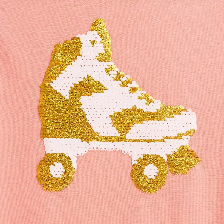 Top 10 😉 IN EXTENSO T-shirt Manches Courtes à Sequins Réversibles Rollers Fille 🎁 4 Top 10 😉 IN EXTENSO T-shirt Manches Courtes à Sequins Réversibles Rollers Fille 🎁 – Image 2