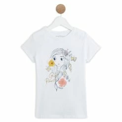 Offres 💯 IN EXTENSO T-shirt Manches Courtes Avec Fleurs Fille 💯