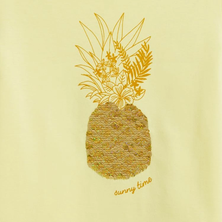 Tout neuf 🧨 IN EXTENSO T-shirt Manches Courtes à Sequins Réversibles Ananas Fille 😍 4 Tout neuf 🧨 IN EXTENSO T-shirt Manches Courtes à Sequins Réversibles Ananas Fille 😍 – Image 2