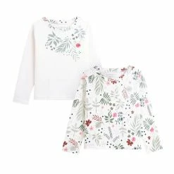 Bon marché 😍 Petit Béguin Lot De 2 T-shirts Manches Longues Fille Népal ❤️