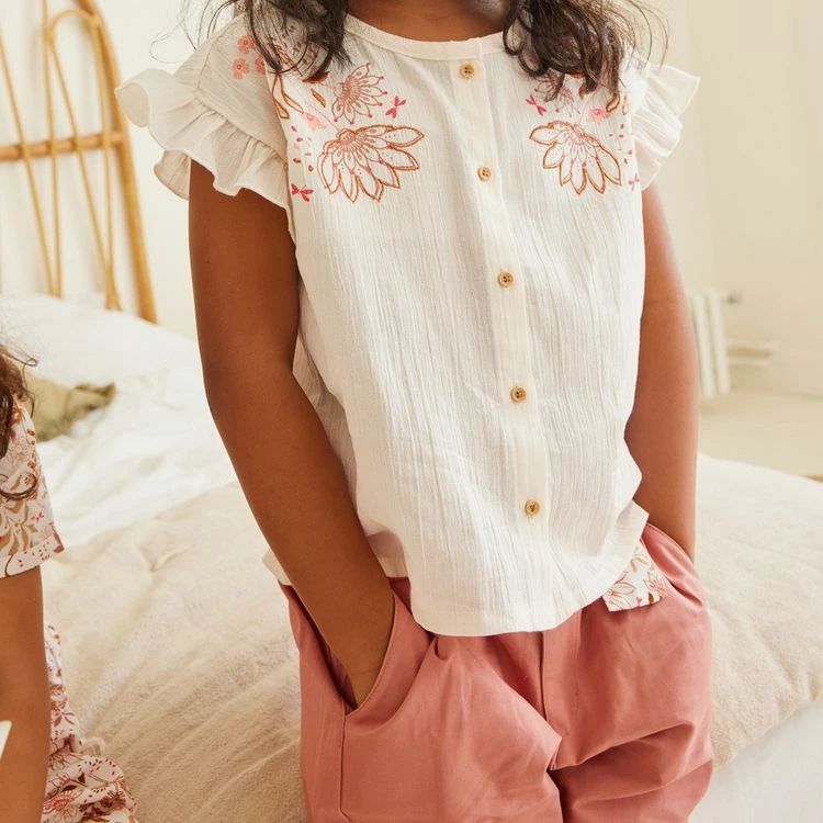 Remise 🎉 Petit Béguin Blouse Fille Mahonia ✨ 4 Remise 🎉 Petit Béguin Blouse Fille Mahonia ✨ – Image 2