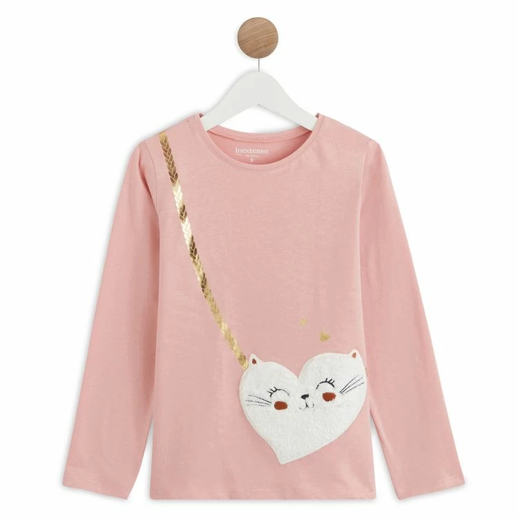 Tout neuf 😍 IN EXTENSO T-shirt Manches Longues Chat Fille 🎉 3 Tout neuf 😍 IN EXTENSO T-shirt Manches Longues Chat Fille 🎉