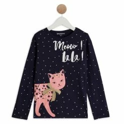 Meilleure vente 💯 IN EXTENSO T-shirt Manches Longues Chat Fille 🌟