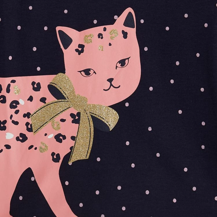 Meilleure vente 💯 IN EXTENSO T-shirt Manches Longues Chat Fille 🌟 4 Meilleure vente 💯 IN EXTENSO T-shirt Manches Longues Chat Fille 🌟 – Image 2