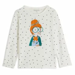 Vente flash 🤩 IN EXTENSO T-shirt Manches Longues à Pois Fille 💯