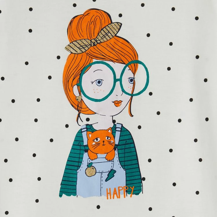 Vente flash 🤩 IN EXTENSO T-shirt Manches Longues à Pois Fille 💯 4 Vente flash 🤩 IN EXTENSO T-shirt Manches Longues à Pois Fille 💯 – Image 2