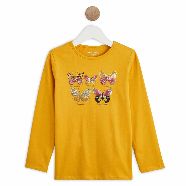 Acheter 🤩 IN EXTENSO T-shirt Manches Longues à Sequins Papillons Fille 👏 3 Acheter 🤩 IN EXTENSO T-shirt Manches Longues à Sequins Papillons Fille 👏