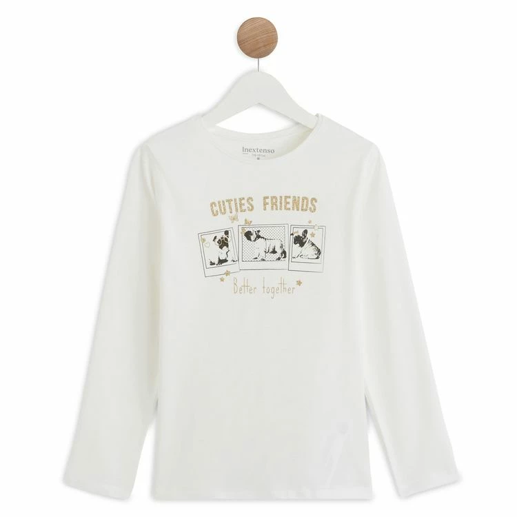 Budget 💯 IN EXTENSO T-shirt Manches Longues Chiens Fille 😀 3 Budget 💯 IN EXTENSO T-shirt Manches Longues Chiens Fille 😀