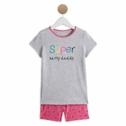 Le moins cher 😀 IN EXTENSO Pyjashort Fête Des Pères Fille 👍
