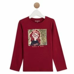 De gros 👍 IN EXTENSO T-shirt Manches Longues à Sequins Réversibles Fille 👏