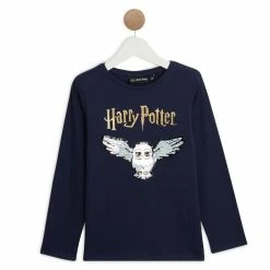 Sortie 🛒 HARRY POTTER T-shirt Manches Longues Chouette Edwige Fille 🤩