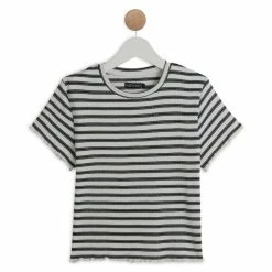 De gros 🎉 IN EXTENSO T-shirt Manches Courtes à Rayures Collection Ado Fille 🛒