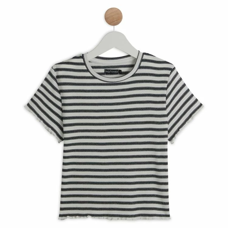 De gros 🎉 IN EXTENSO T-shirt Manches Courtes à Rayures Collection Ado Fille 🛒 3 De gros 🎉 IN EXTENSO T-shirt Manches Courtes à Rayures Collection Ado Fille 🛒