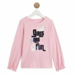 Meilleure vente 😍 IN EXTENSO T-shirt Manches Longues à Volants Fille 🤩