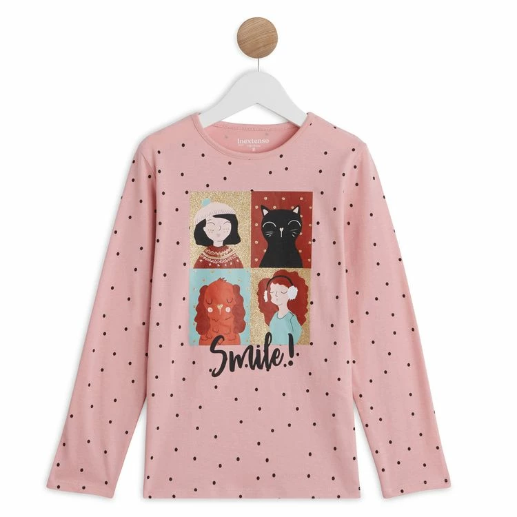 Nouveau ✨ IN EXTENSO T-shirt Manches Longues Fille 💯 3 Nouveau ✨ IN EXTENSO T-shirt Manches Longues Fille 💯