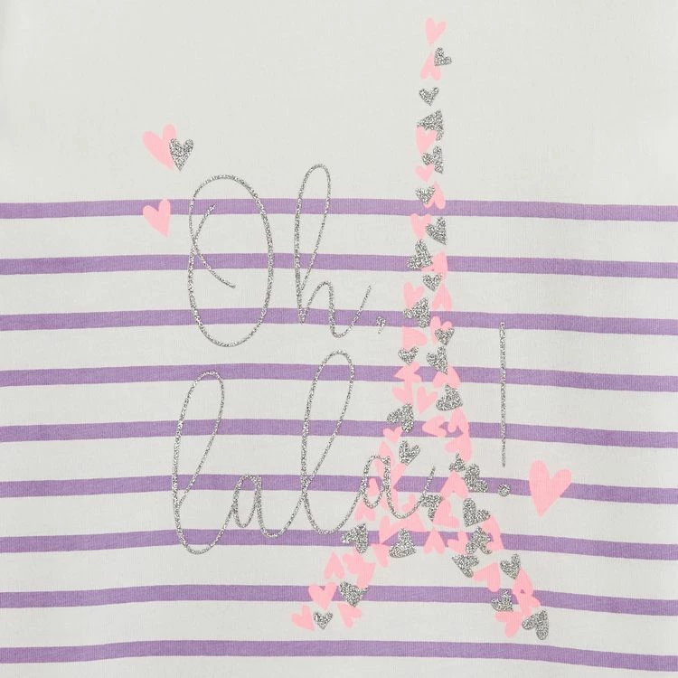 Meilleure vente 😀 IN EXTENSO T-shirt Manches Longues à Rayures Tour Eiffel Fille 👏 4 Meilleure vente 😀 IN EXTENSO T-shirt Manches Longues à Rayures Tour Eiffel Fille 👏 – Image 2